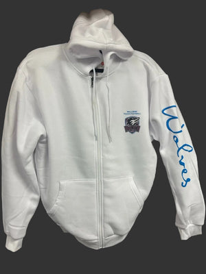 Supporter Zip Hoodie – White